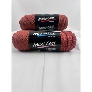 Set of 2 Maxi-Cord Twisted Polypropylene Macrame Craft‎ Cord Red